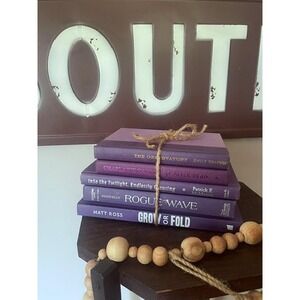 Purple Decorative Books: Home Decor, Bookshelf, Staging and Display Curated 4 U